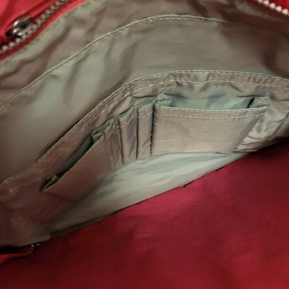 Kipling Pink Silver Laptop Messenger Bag Crossbody Travel Luggage TM2041-570